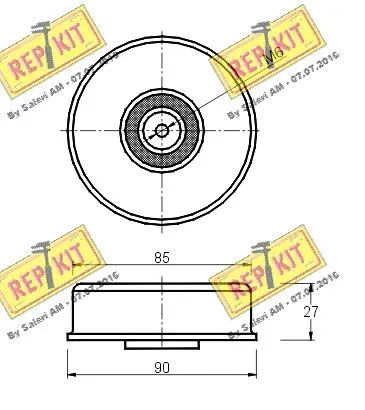 Deflection/Guide Pulley, V-ribbed belt
