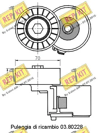 Belt Tensioner, V-ribbed belt