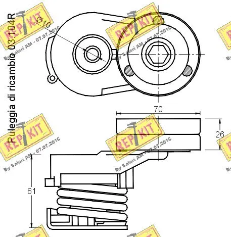 Belt Tensioner, V-ribbed belt