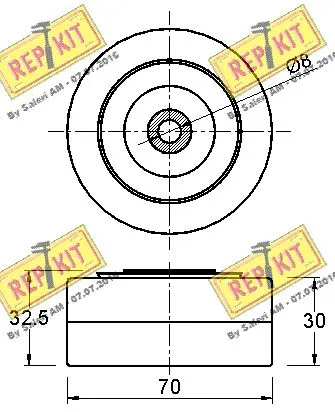 Deflection/Guide Pulley, V-ribbed belt