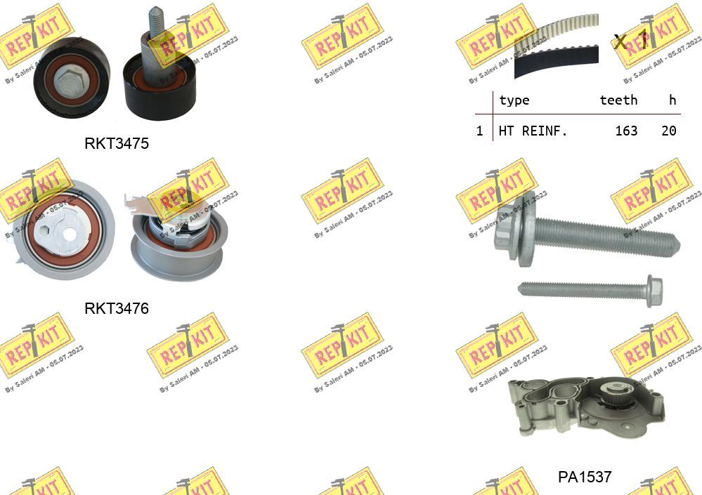Water Pump & Timing Belt Kit (RKTK1174PA)