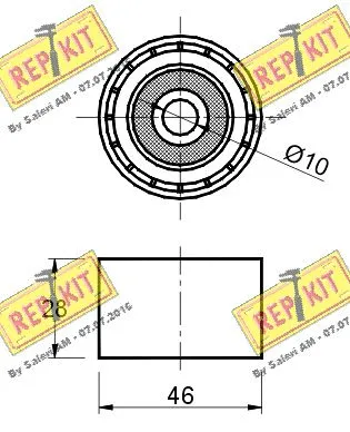 Deflection/Guide Pulley, timing belt