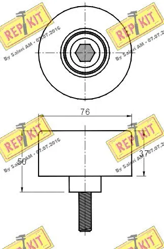 Deflection/Guide Pulley, V-ribbed belt