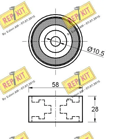 Deflection/Guide Pulley, timing belt