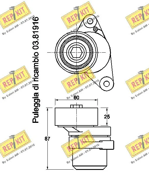 Belt Tensioner, V-ribbed belt