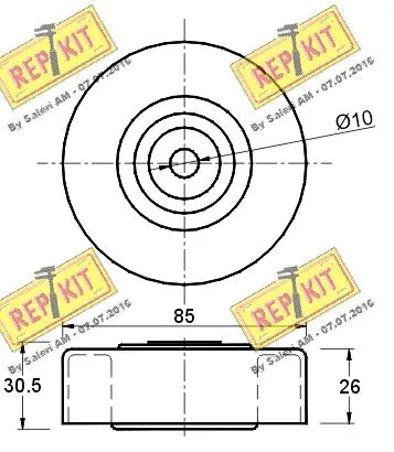Deflection/Guide Pulley, V-ribbed belt