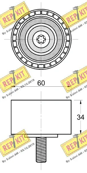 Deflection/Guide Pulley, timing belt
