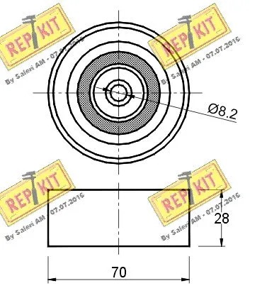 Deflection/Guide Pulley, V-ribbed belt