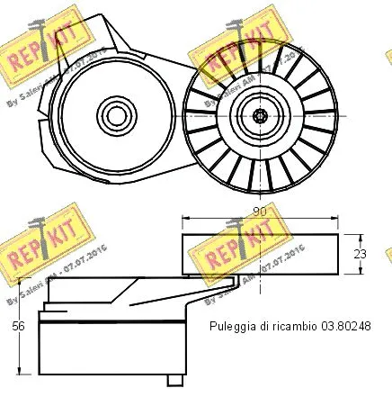Belt Tensioner, V-ribbed belt
