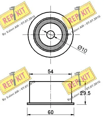 Deflection/Guide Pulley, timing belt