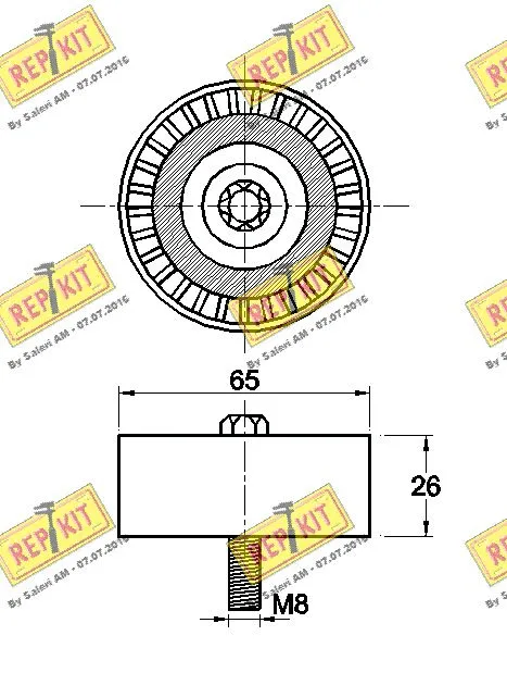 Deflection/Guide Pulley, V-ribbed belt