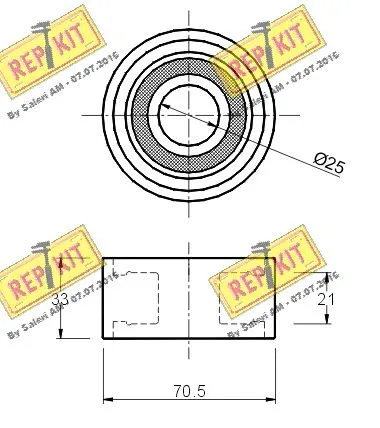 Deflection/Guide Pulley, timing belt