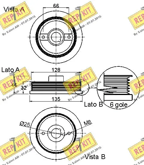 Belt Pulley, crankshaft