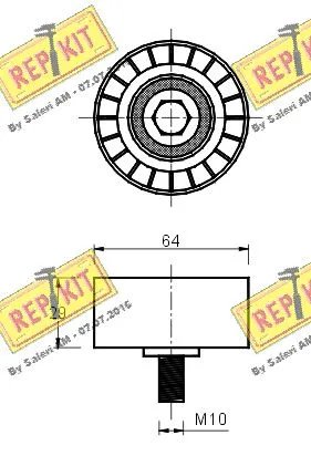 Deflection/Guide Pulley, timing belt
