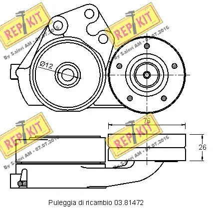 Belt Tensioner, V-ribbed belt