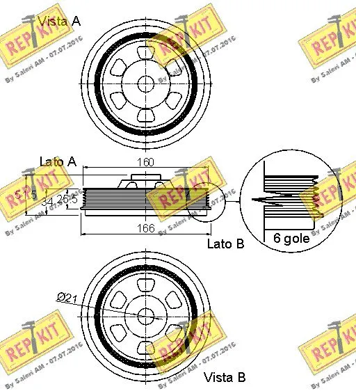Belt Pulley, crankshaft