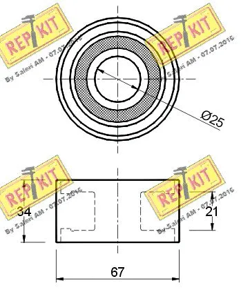 Deflection/Guide Pulley, timing belt
