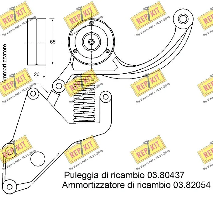 Belt Tensioner, V-ribbed belt