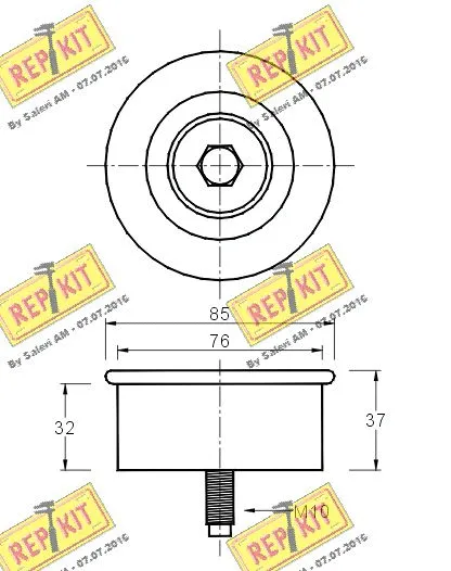 Deflection/Guide Pulley, V-ribbed belt