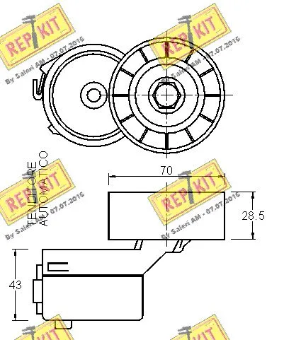 Belt Tensioner, V-ribbed belt