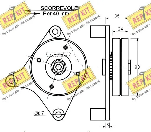 Belt Tensioner, V-ribbed belt