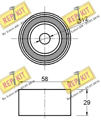 Deflection/Guide Pulley, timing belt