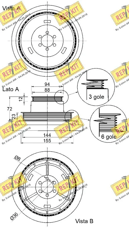 Belt Pulley, crankshaft