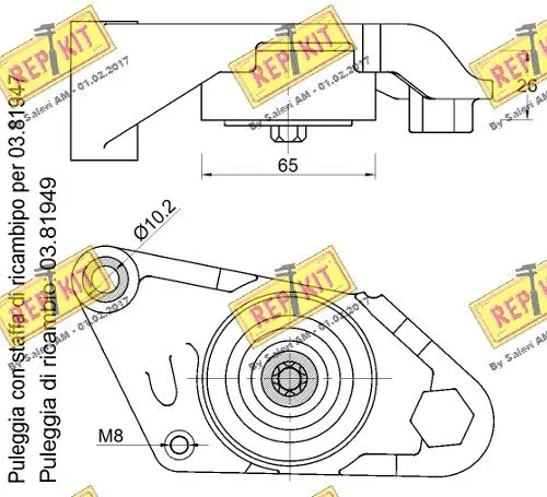 Belt Tensioner, V-ribbed belt