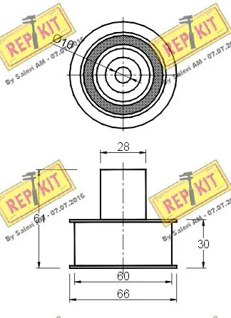 Deflection/Guide Pulley, timing belt