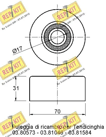 Deflection/Guide Pulley, V-ribbed belt