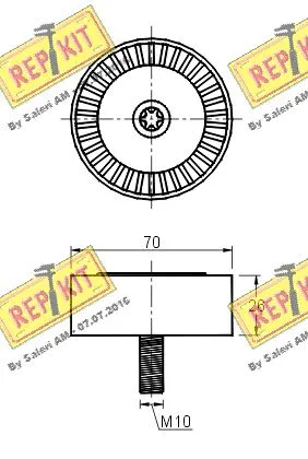 Deflection/Guide Pulley, V-ribbed belt