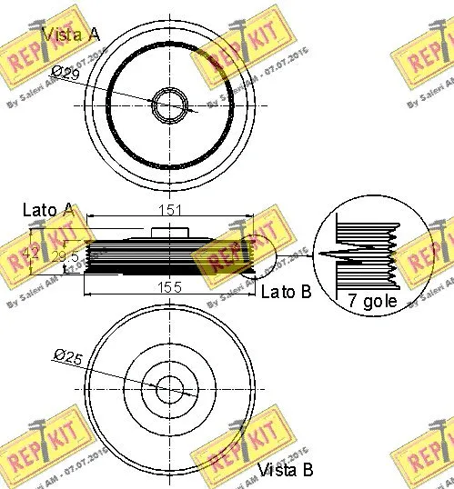 Belt Pulley, crankshaft