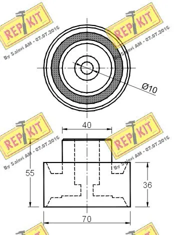 Deflection/Guide Pulley, timing belt