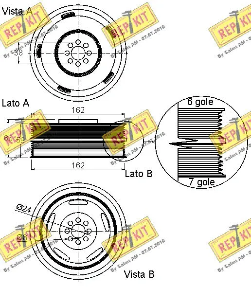 Belt Pulley, crankshaft