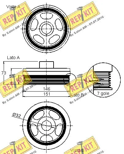 Belt Pulley, crankshaft