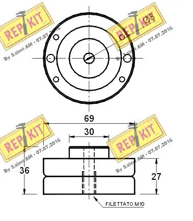 Deflection/Guide Pulley, timing belt
