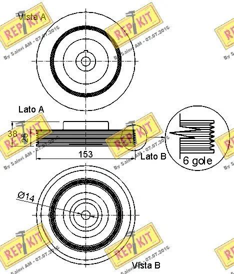 Belt Pulley, crankshaft