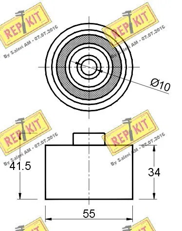 Deflection/Guide Pulley, timing belt