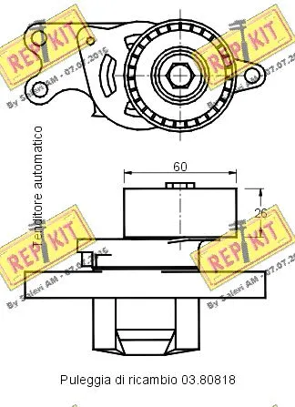 Belt Tensioner, V-ribbed belt