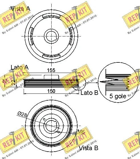 Belt Pulley, crankshaft