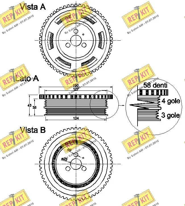 Belt Pulley, crankshaft