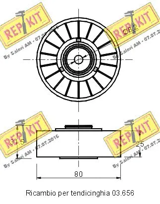 Deflection/Guide Pulley, V-ribbed belt