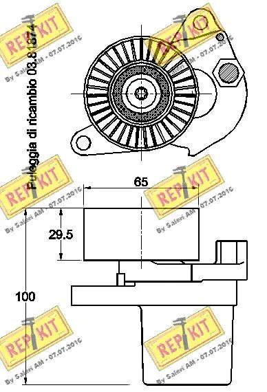 Belt Tensioner, V-ribbed belt