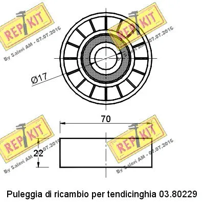 Deflection/Guide Pulley, V-ribbed belt