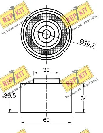 Deflection/Guide Pulley, timing belt