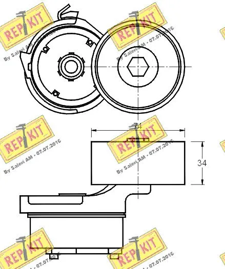 Belt Tensioner, V-ribbed belt