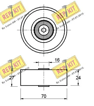 Deflection/Guide Pulley, V-ribbed belt