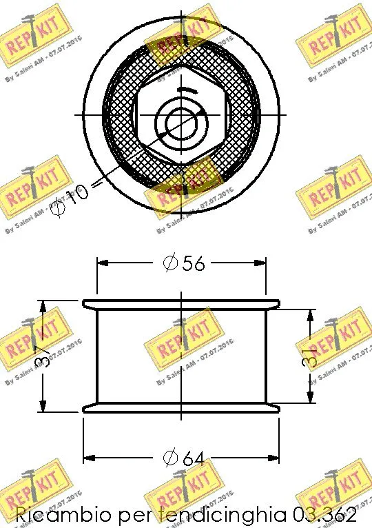 Deflection/Guide Pulley, timing belt