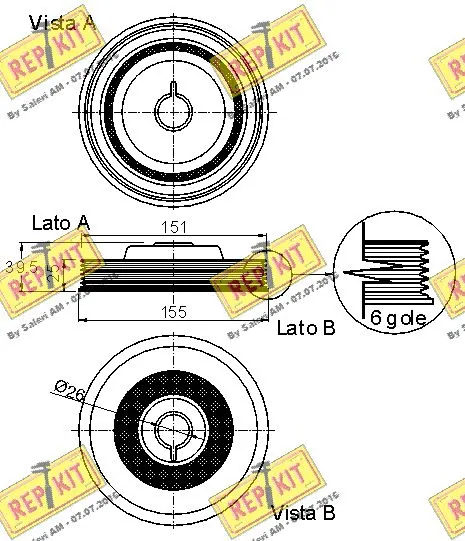 Belt Pulley, crankshaft