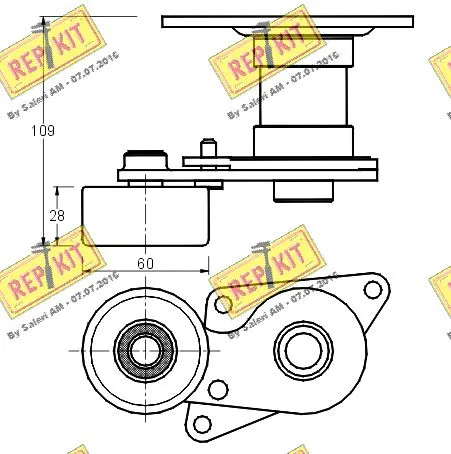 Belt Tensioner, V-ribbed belt